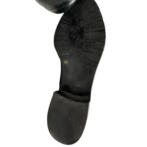 Arturo Chiang Darren Black Leather Knee High Zip Up Boots Size 8 - Picture 10 of 15